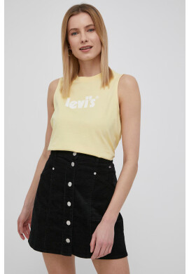 Levi's Памучен топ в жълто - Pepit.bg