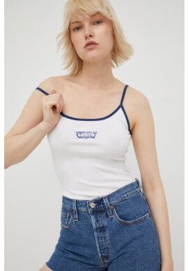 Levi's Памучен топ в бяло - Pepit.bg