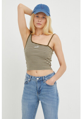 Levi's Памучен топ в зелено - Pepit.bg