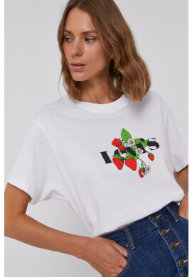 Levi's Памучна тениска в бяло - Pepit.bg