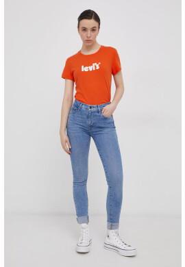 Levi's Памучна тениска в оранжево - Pepit.bg