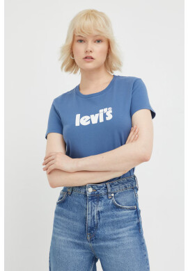 Levi's Памучна тениска в зелено с изчистен дизайн - Pepit.bg