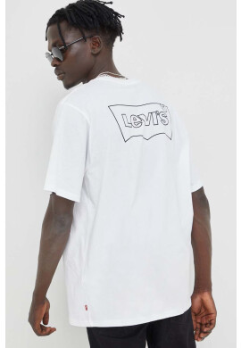 Levi's Памучна тениска в бяло с принт - Pepit.bg