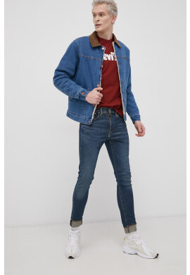 Levi's Памучна тениска в бордо с принт - Pepit.bg