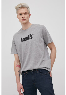 Levi's Памучна тениска в меланж на сиво - Pepit.bg
