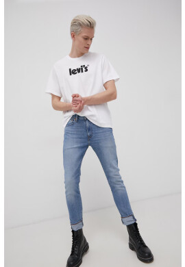 Levi's Памучна тениска в бяло с принт - Pepit.bg