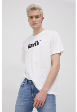 Levi's Памучна тениска в бяло с принт - Pepit.bg