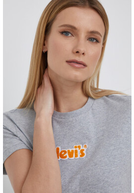 Levi's Памучна тениска в сиво - Pepit.bg