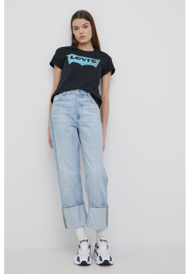 Levi's Памучна тениска в черно - Pepit.bg