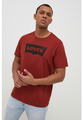 Levi's Памучна тениска в жълто с изчистен дизайн - Pepit.bg