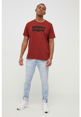 Levi's Памучна тениска в жълто с изчистен дизайн - Pepit.bg