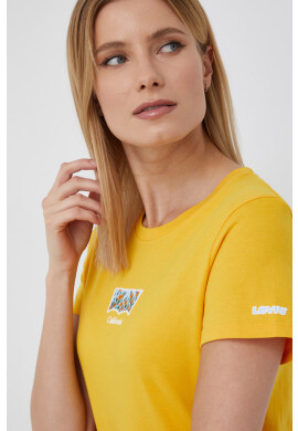 Levi's Памучна тениска в жълто - Pepit.bg