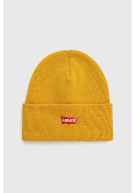 Levi's Шапка в жълто с фина плетка - Pepit.bg