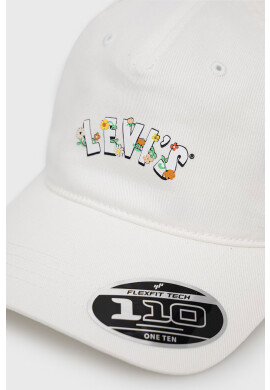 Levi's Шапка в бяло с принт - Pepit.bg