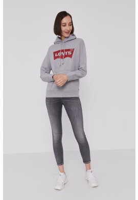 Levi's Суичър дамски в сиво с принт - Pepit.bg