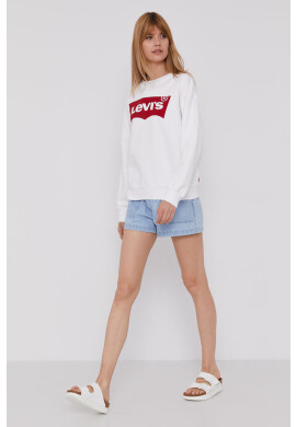 Levi's Суичър дамски в бяло с изчистен дизайн - Pepit.bg