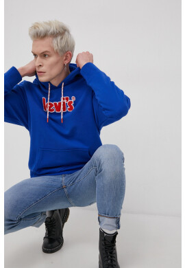 Levi's Суичър в сиво с качулка с принт - Pepit.bg