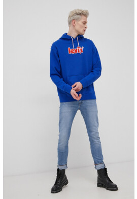 Levi's Суичър в сиво с качулка с принт - Pepit.bg