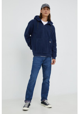 Levi's Суичър в тъмносиньо с качулка с изчистен дизайн - Pepit.bg