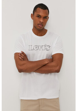 Levi's Тениска в бяло с принт - Pepit.bg