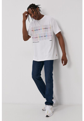 Levi's Тениска мъжка в бяло с принт - Pepit.bg