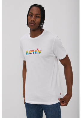 Levi's Тениска мъжка в бяло с принт - Pepit.bg