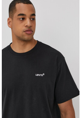 Levi's Тениска мъжка в черно с изчистен дизайн - Pepit.bg