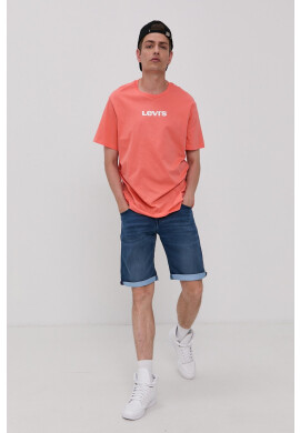 Levi's Тениска мъжка в оранжево с принт - Pepit.bg