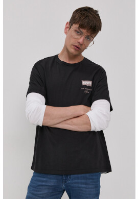 Levi's Тениска мъжка в черно с принт - Pepit.bg