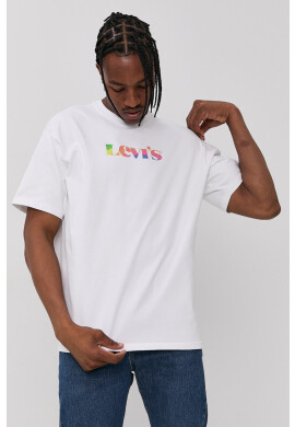 Levi's Тениска мъжка в бяло с принт - Pepit.bg