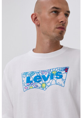 Levi's Тениска мъжка в бяло с принт - Pepit.bg