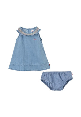 Levi's Бебешка рокля в синьо къс модел разкроен модел - Pepit.bg