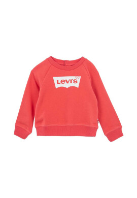 Levi's Бебешки суичър в червено с принт - Pepit.bg