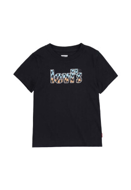 Levi's Детска памучна тениска в черно с принт - Pepit.bg