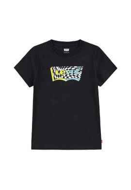 Levi's Детска памучна тениска в черно с принт - Pepit.bg
