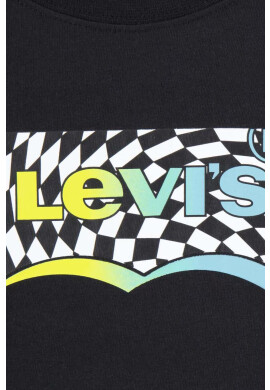 Levi's Детска памучна тениска в черно с принт - Pepit.bg