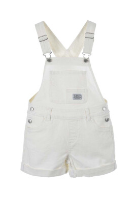 Levi's Детски дънков къс панталон в бяло с изчистен дизайн - Pepit.bg