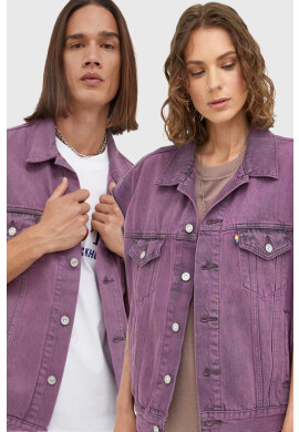 Levi's Дънков елек мъжки в лилаво преходен - Pepit.bg