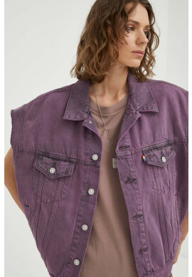 Levi's Дънков елек мъжки в лилаво преходен - Pepit.bg