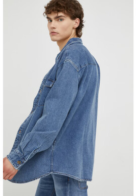 Levi's Дънкова риза мъжка със свободна кройка с класическа яка - Pepit.bg