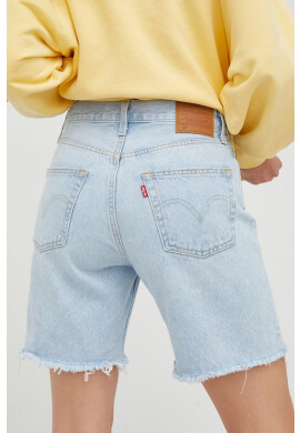 Levi's Дънкови къси панталони с изчистен дизайн с висока талия - Pepit.bg