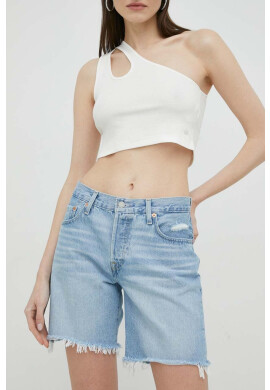 Levi's Дънкови къси панталони в синьо с изчистен дизайн със стандартна талия - Pepit.bg
