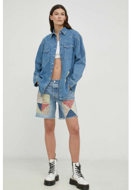 Levi's Дънкови къси панталони с десен с висока талия - Pepit.bg