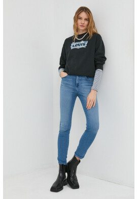 Levi's Памучен суичър в черно с принт - Pepit.bg