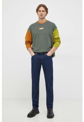 Levi's Памучен суичър в зелено с апликация - Pepit.bg