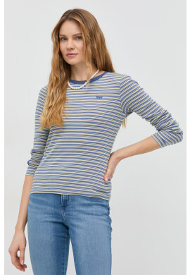 Levi's Памучна блуза с дълги ръкави в синьо - Pepit.bg