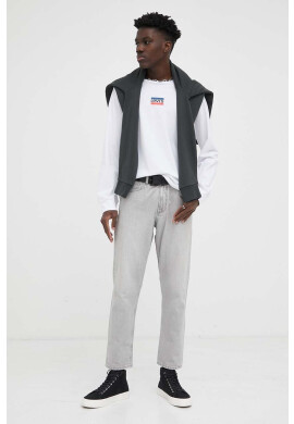 Levi's Памучна блуза с дълги ръкави в бяло с принт - Pepit.bg