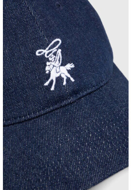 Levi's Памучна шапка с козирка в синьо с апликация - Pepit.bg