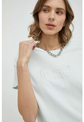 Levi's Памучна тениска в тюркоазено - Pepit.bg