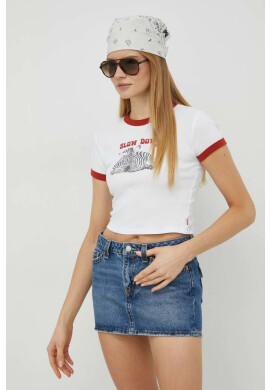 Levi's Памучна тениска в бяло - Pepit.bg